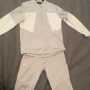 Gray Under Armour Coldgear Sweatsuit Size L